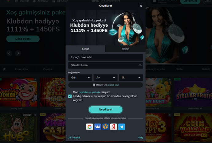 aslan kazinosunda qeydiyyat